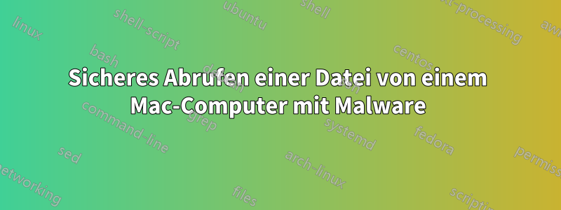 Sicheres Abrufen einer Datei von einem Mac-Computer mit Malware