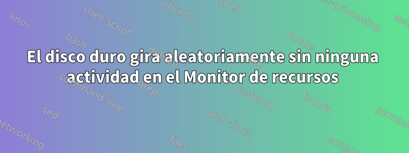 El disco duro gira aleatoriamente sin ninguna actividad en el Monitor de recursos