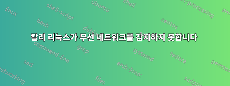칼리 리눅스가 무선 네트워크를 감지하지 못합니다