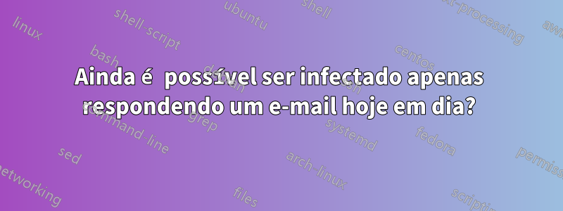 Ainda é possível ser infectado apenas respondendo um e-mail hoje em dia?
