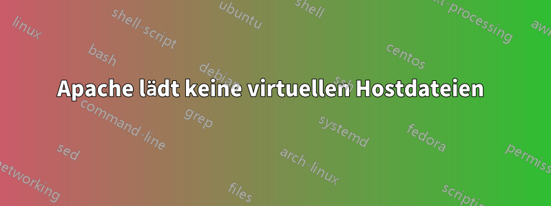 Apache lädt keine virtuellen Hostdateien 
