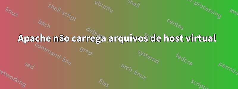Apache não carrega arquivos de host virtual 