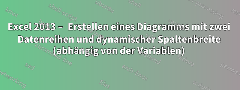 Excel 2013 – Erstellen eines Diagramms mit zwei Datenreihen und dynamischer Spaltenbreite (abhängig von der Variablen)