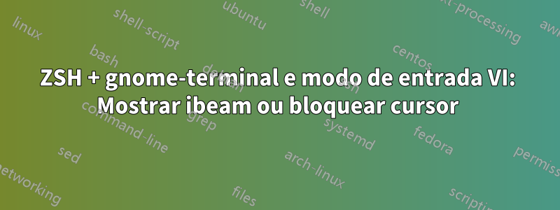 ZSH + gnome-terminal e modo de entrada VI: Mostrar ibeam ou bloquear cursor
