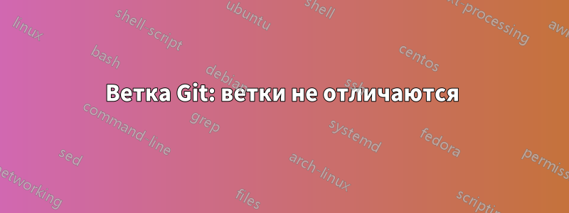 Ветка Git: ветки не отличаются
