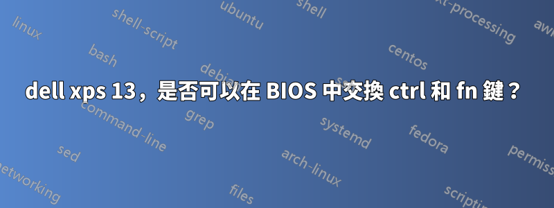 dell xps 13,是否可以在 BIOS 中交換 ctrl 和 fn 鍵?