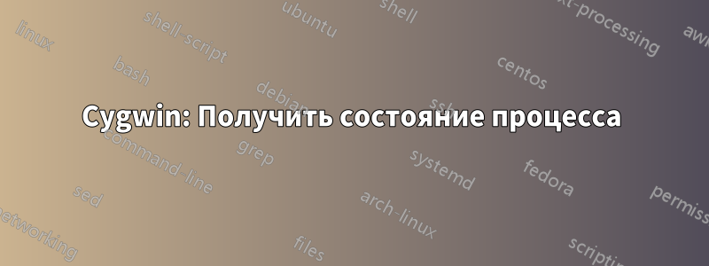 Cygwin: Получить состояние процесса