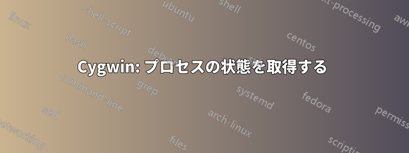 Cygwin: プロセスの状態を取得する
