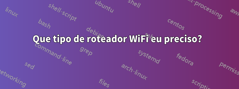 Que tipo de roteador WiFi eu preciso? 