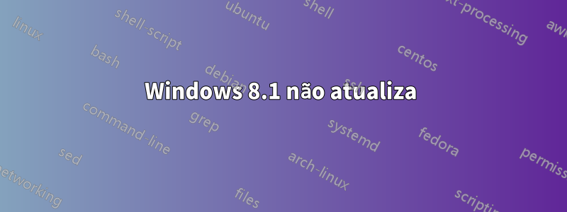 Windows 8.1 não atualiza