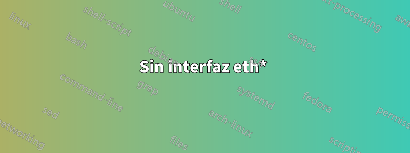 Sin interfaz eth*
