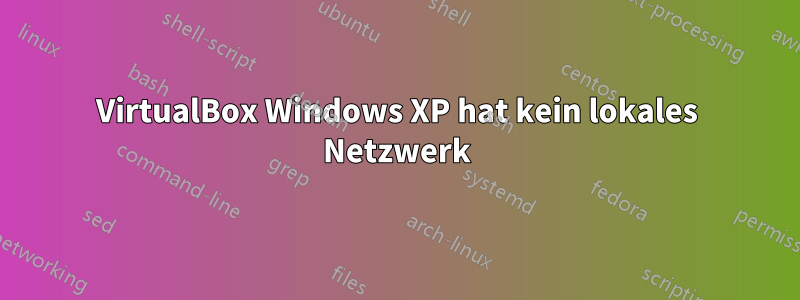 VirtualBox Windows XP hat kein lokales Netzwerk