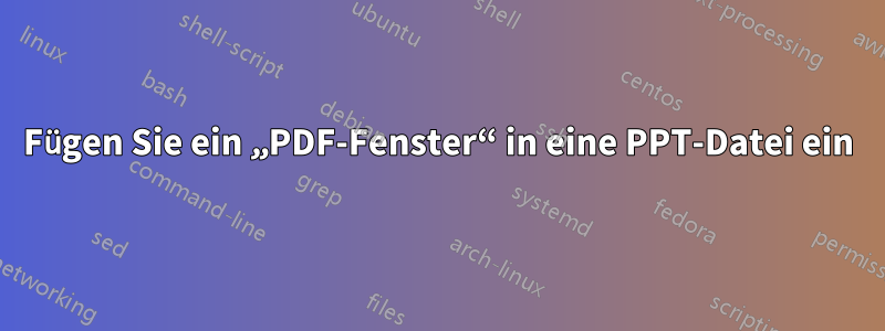 Fügen Sie ein „PDF-Fenster“ in eine PPT-Datei ein