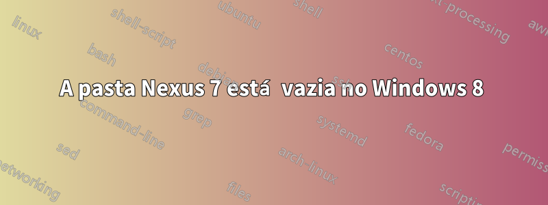 A pasta Nexus 7 está vazia no Windows 8