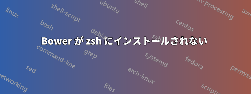 Bower が zsh にインストールされない