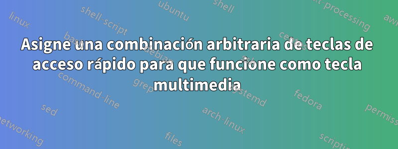 Asigne una combinación arbitraria de teclas de acceso rápido para que funcione como tecla multimedia