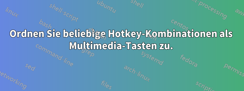 Ordnen Sie beliebige Hotkey-Kombinationen als Multimedia-Tasten zu.