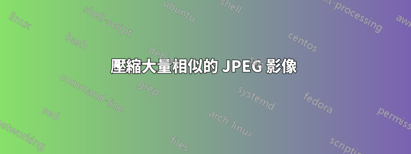 壓縮大量相似的 JPEG 影像