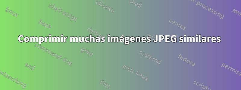 Comprimir muchas imágenes JPEG similares