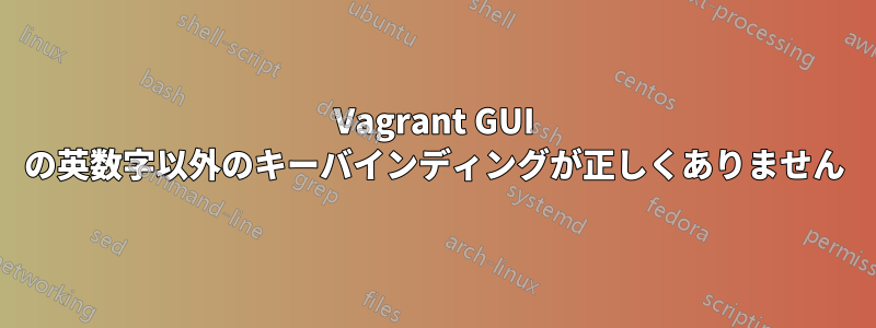 Vagrant GUI の英数字以外のキーバインディングが正しくありません