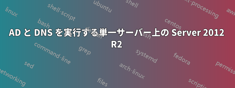 AD と DNS を実行する単一サーバー上の Server 2012 R2