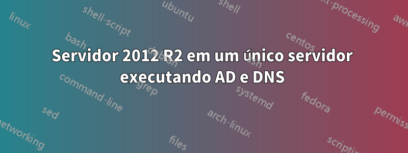 Servidor 2012 R2 em um único servidor executando AD e DNS