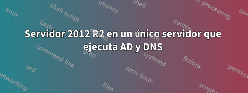 Servidor 2012 R2 en un único servidor que ejecuta AD y DNS