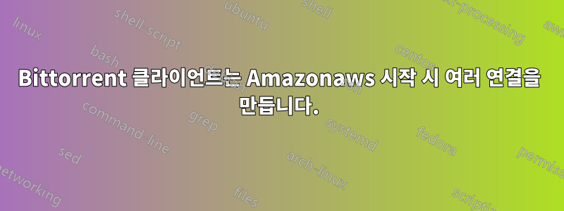 Bittorrent 클라이언트는 Amazonaws 시작 시 여러 연결을 만듭니다.