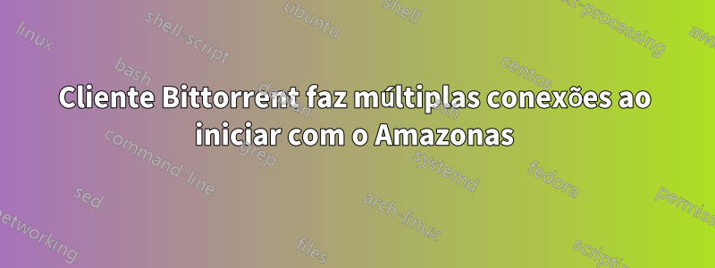 Cliente Bittorrent faz múltiplas conexões ao iniciar com o Amazonas