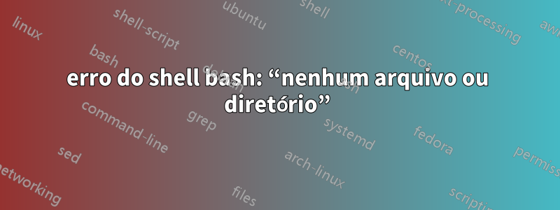 erro do shell bash: “nenhum arquivo ou diretório”