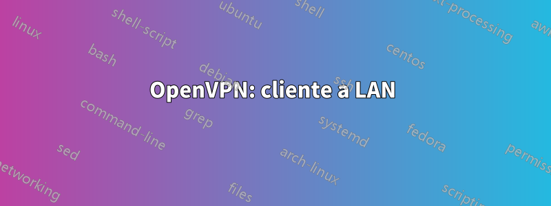 OpenVPN: cliente a LAN
