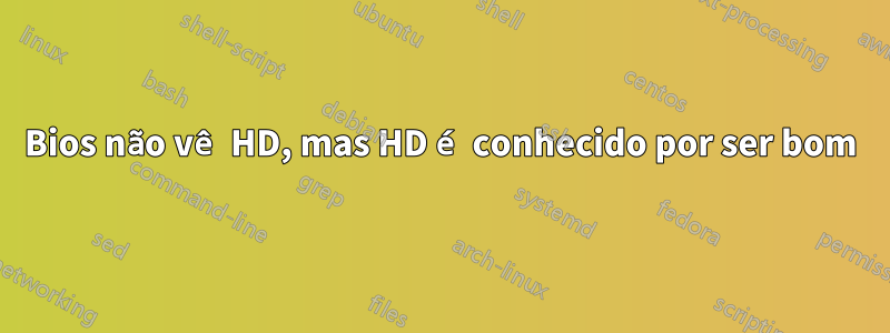 Bios não vê HD, mas HD é conhecido por ser bom