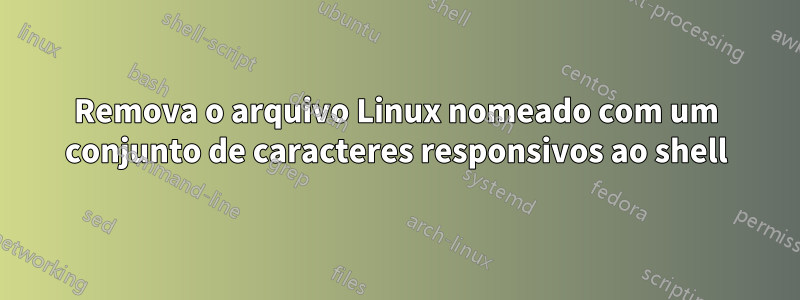 Remova o arquivo Linux nomeado com um conjunto de caracteres responsivos ao shell
