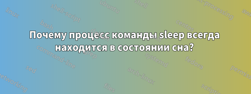 Почему процесс команды sleep всегда находится в состоянии сна?