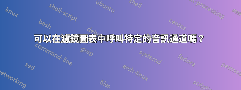 可以在濾鏡圖表中呼叫特定的音訊通道嗎？