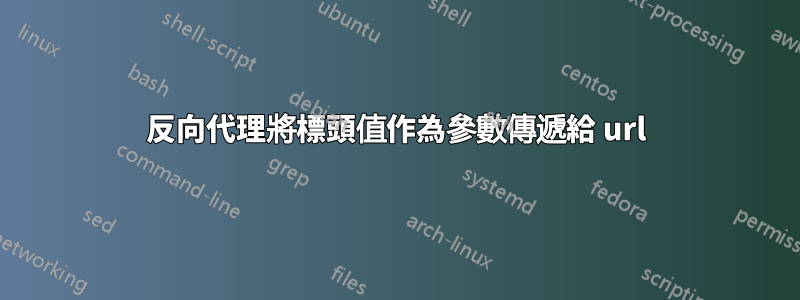 反向代理將標頭值作為參數傳遞給 url