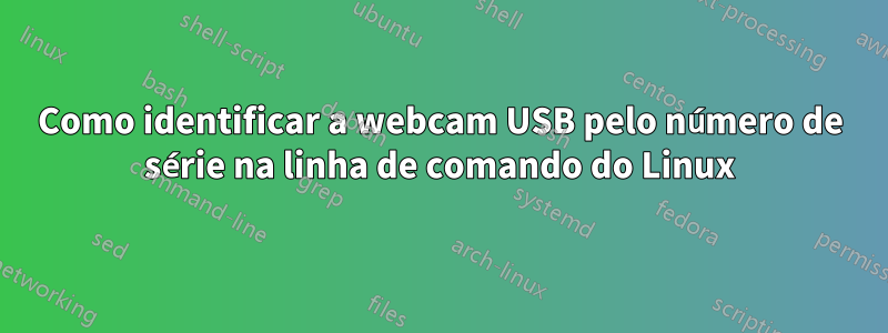 Como identificar a webcam USB pelo número de série na linha de comando do Linux