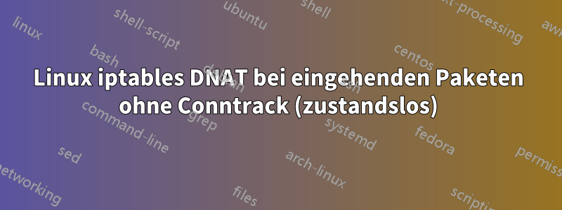 Linux iptables DNAT bei eingehenden Paketen ohne Conntrack (zustandslos)