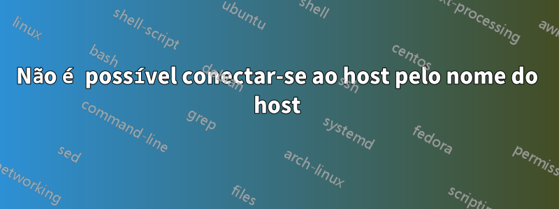 Não é possível conectar-se ao host pelo nome do host