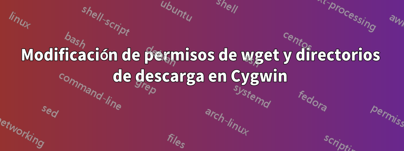 Modificación de permisos de wget y directorios de descarga en Cygwin