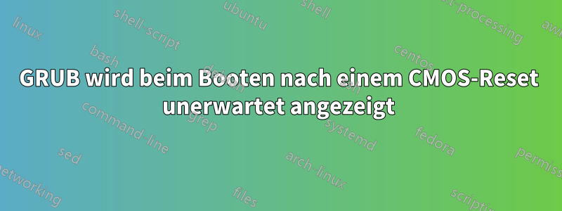 GRUB wird beim Booten nach einem CMOS-Reset unerwartet angezeigt