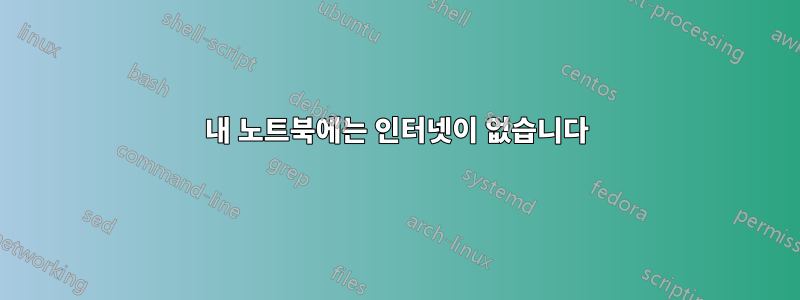 내 노트북에는 인터넷이 없습니다