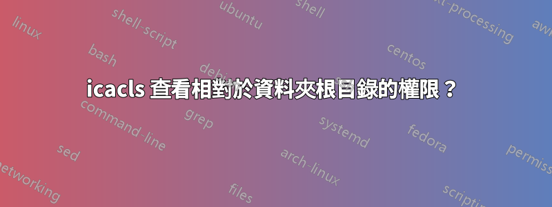 icacls 查看相對於資料夾根目錄的權限？