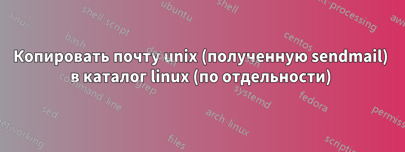 Копировать почту unix (полученную sendmail) в каталог linux (по отдельности)
