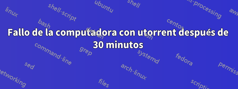 Fallo de la computadora con utorrent después de 30 minutos