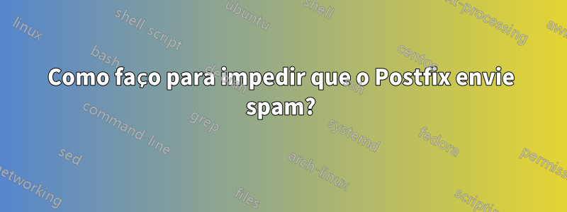 Como faço para impedir que o Postfix envie spam?