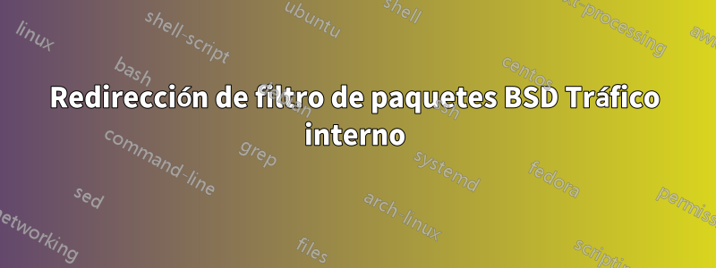 Redirección de filtro de paquetes BSD Tráfico interno