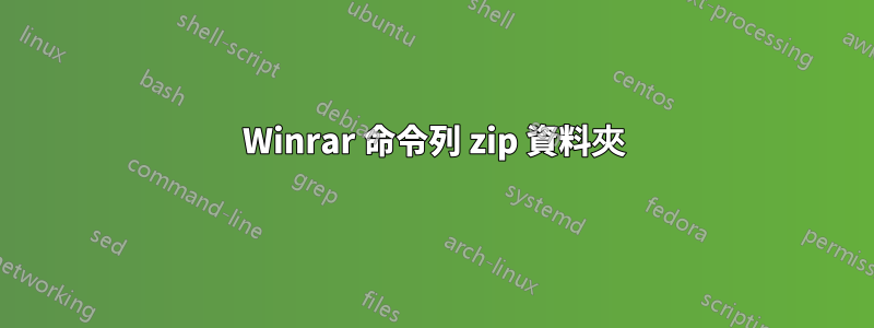 Winrar 命令列 zip 資料夾