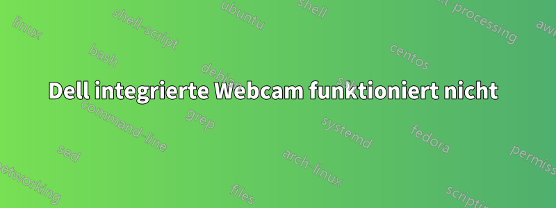Dell integrierte Webcam funktioniert nicht 