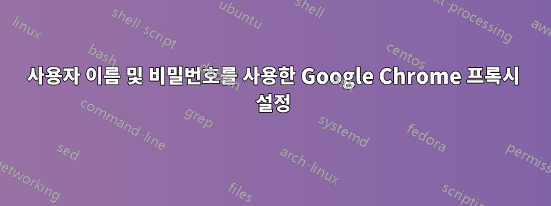 사용자 이름 및 비밀번호를 사용한 Google Chrome 프록시 설정